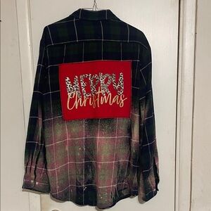Plaid Merry Christmas Women's Top